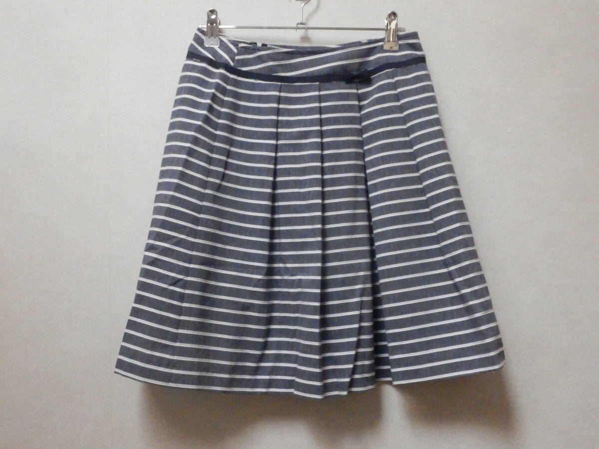 『PATTERN』グレーストライプ　ミニスカート　Mサイズ