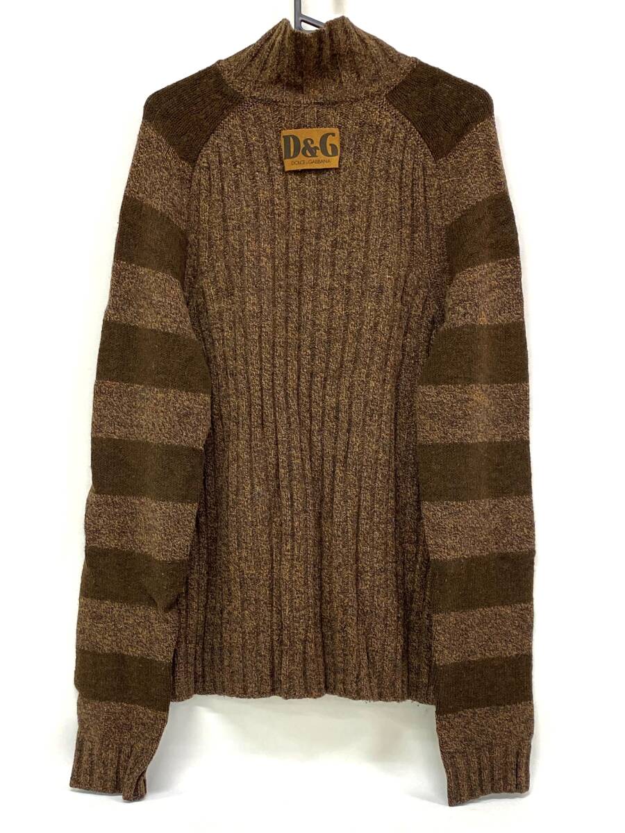 DOLCE&GABBANA ニット・セーター 茶 2007525L0039 DOLCE&GABBANA ニット セーター ブラウン 長袖 茶 ストライプ