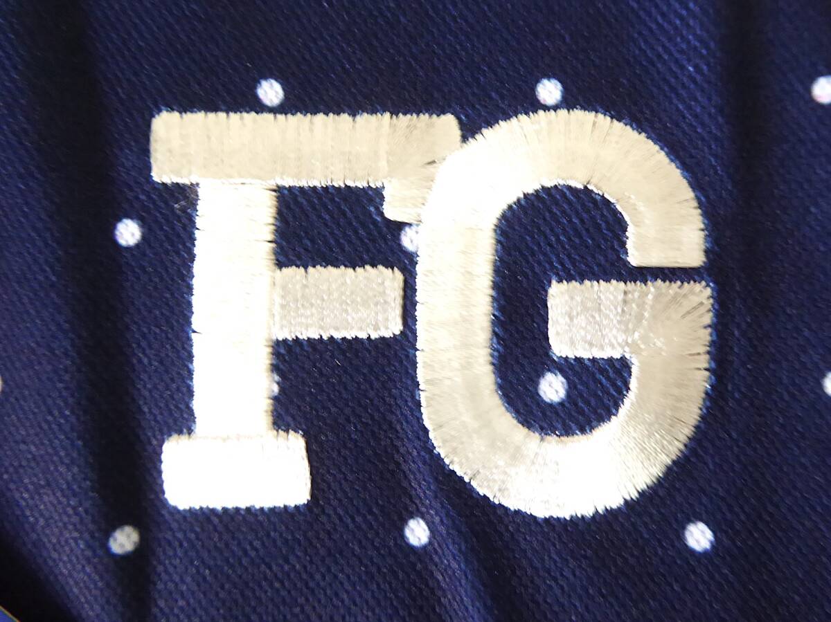 FILA GOLF フィラ ゴルフ 吸汗速乾 UVカット ストレッチ ドット柄 ボタンダウン半袖ポロシャツ　LL　紺　②_画像3