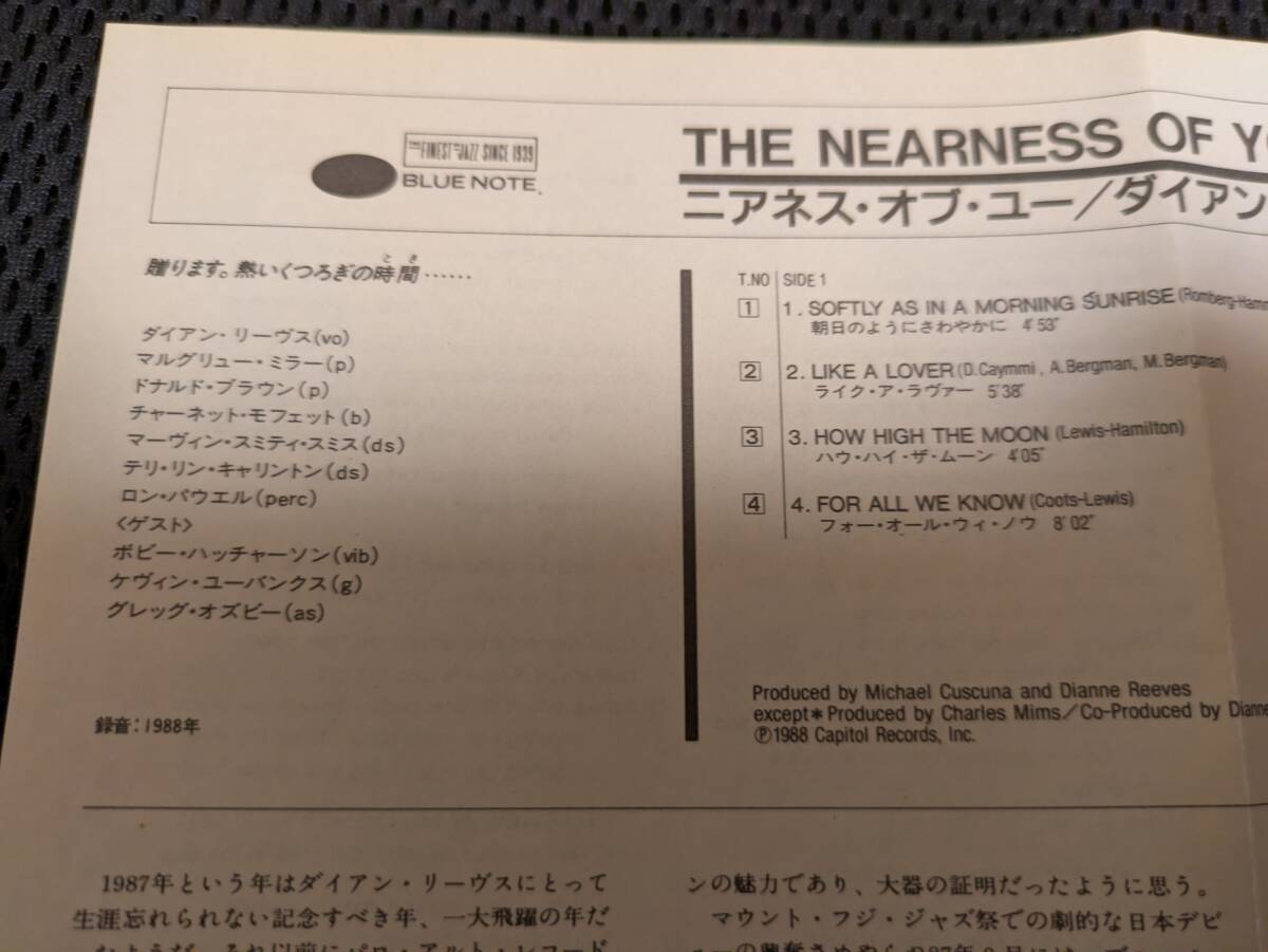 ニアネス・オブ・ユー ダイアン・リーヴス _画像6