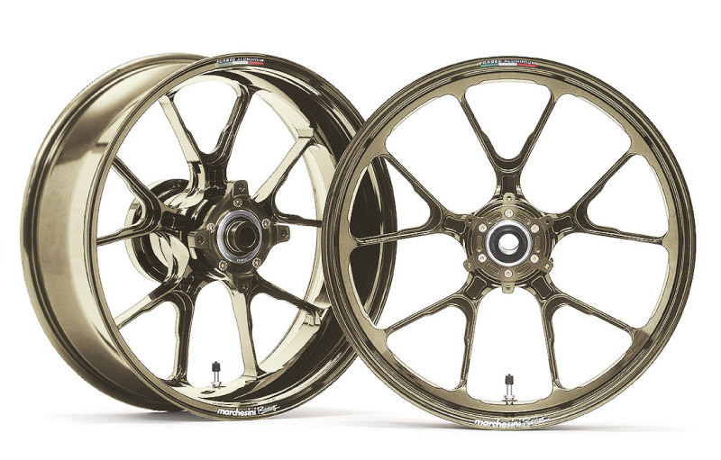 ★新品マルケジーニM10S Kompe-Evoアルミニウム鍛造ホイール前后セット アルマイトダークゴールド(ラフロ限定色）Z900RS/Cafe　 350/600-17