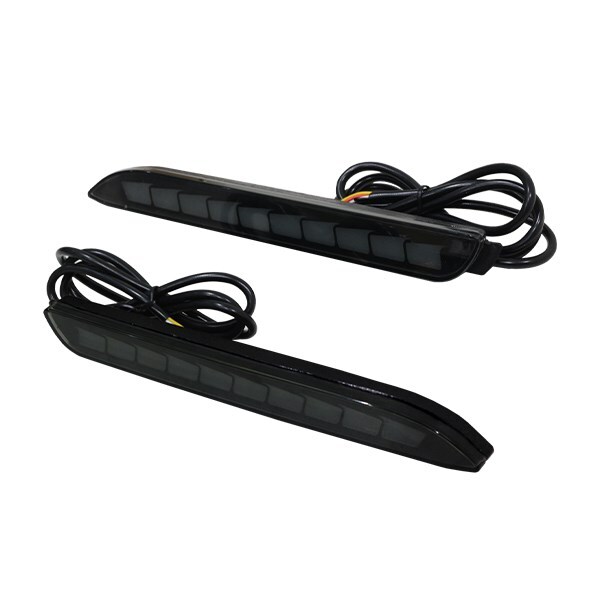 [新デザイン] トヨタ IQ GAZOO RACING 10系 LED シーケンシャル リフレクター スモーク 左右セット オープニングアクション 2段階點燈