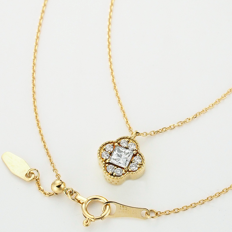 ビジュード ダイヤモンド/0.225ct 0.08ct ボヌール リバーシブル ネックレス K18YG