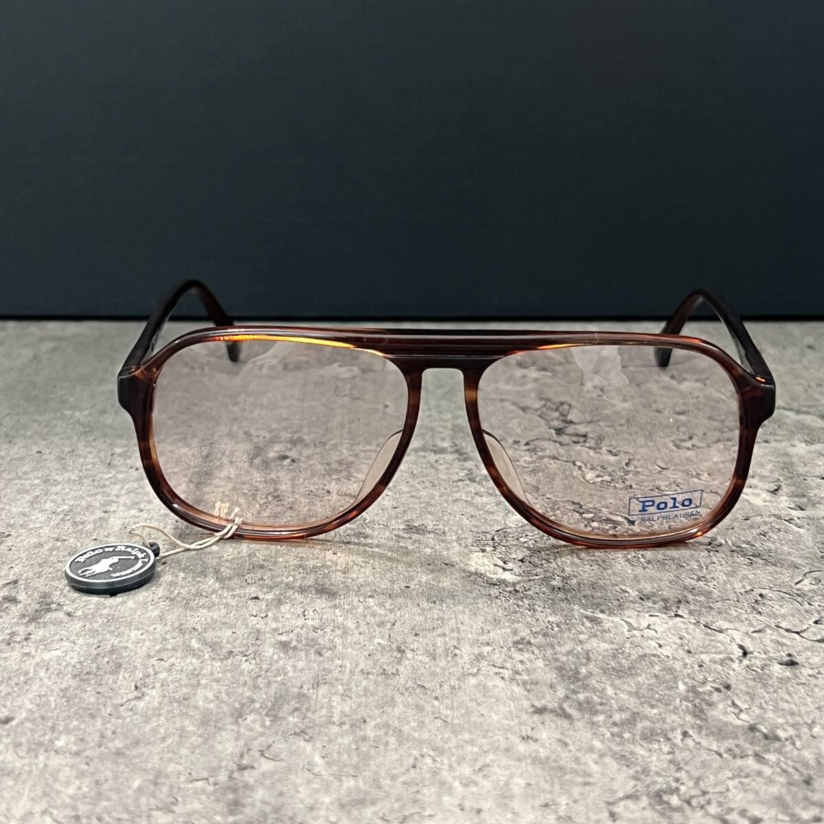 ◆POLO by Ralph Lauren ポロ ラルフローレン ヴィンテージ 眼鏡フレーム メガネ ティアドロップ型 レトロ ブラウン メンズ 6 54□13-140