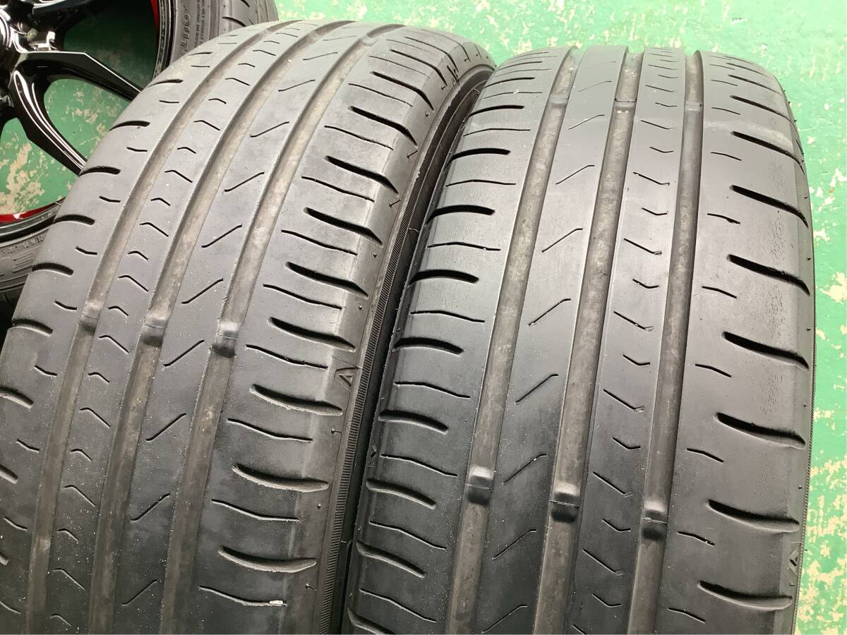 【未使用+中古】ノヴァリス VF 15x4.5J 4H 100 +45 4本 1台分 165/55R15 ブラック/レッド ムーヴ タント スペーシア N-ONE N-BOX デイズ 等_画像7