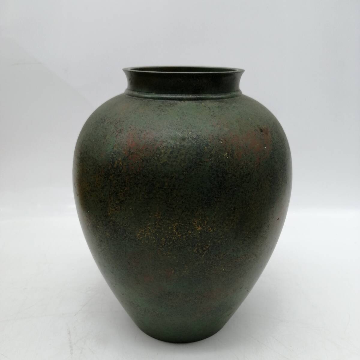 【お取り寄せ】 飾壷 花瓶 花器 壺 D0918 大壺 骨董 木箱付き 茶道具 陶器 水瓶 工芸品