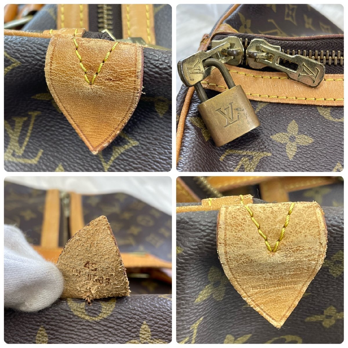 USED LOUIS VUITTON ルイヴィトン モノグラム サックスプール45 M41624 TH8903 ボストンバッグ ブラウン系 ユニセックス 旅行鞄