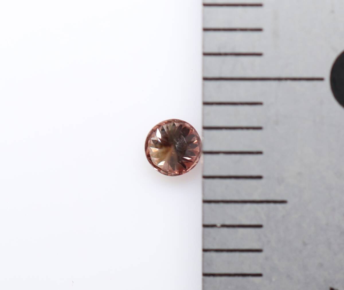 【１００円～】VS2！0.055ct 天然ダイヤ Fancy Deep Brown Pink（ナチュラルカラー）