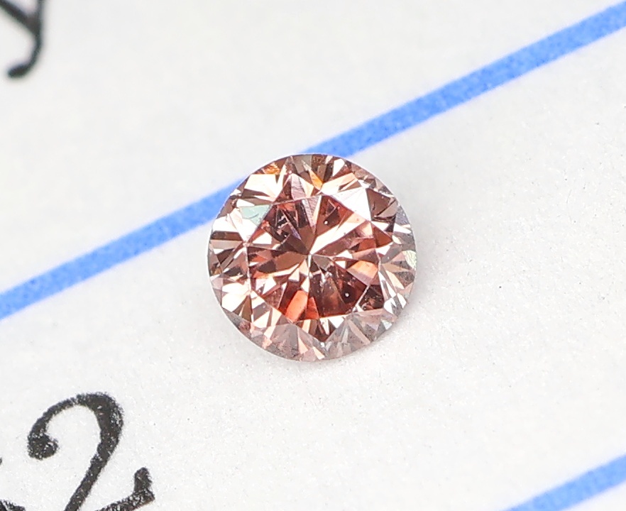 【１００円～】VS2！0.055ct 天然ダイヤ Fancy Deep Brown Pink（ナチュラルカラー）