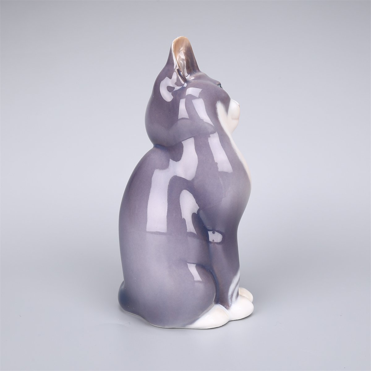 【吉】CK863 ROYAL COPENHARGEN 【ロイヤルコペンハーゲン】 フィギュリン 磁器人形 貓 置物 高13㎝／箱付 美品！