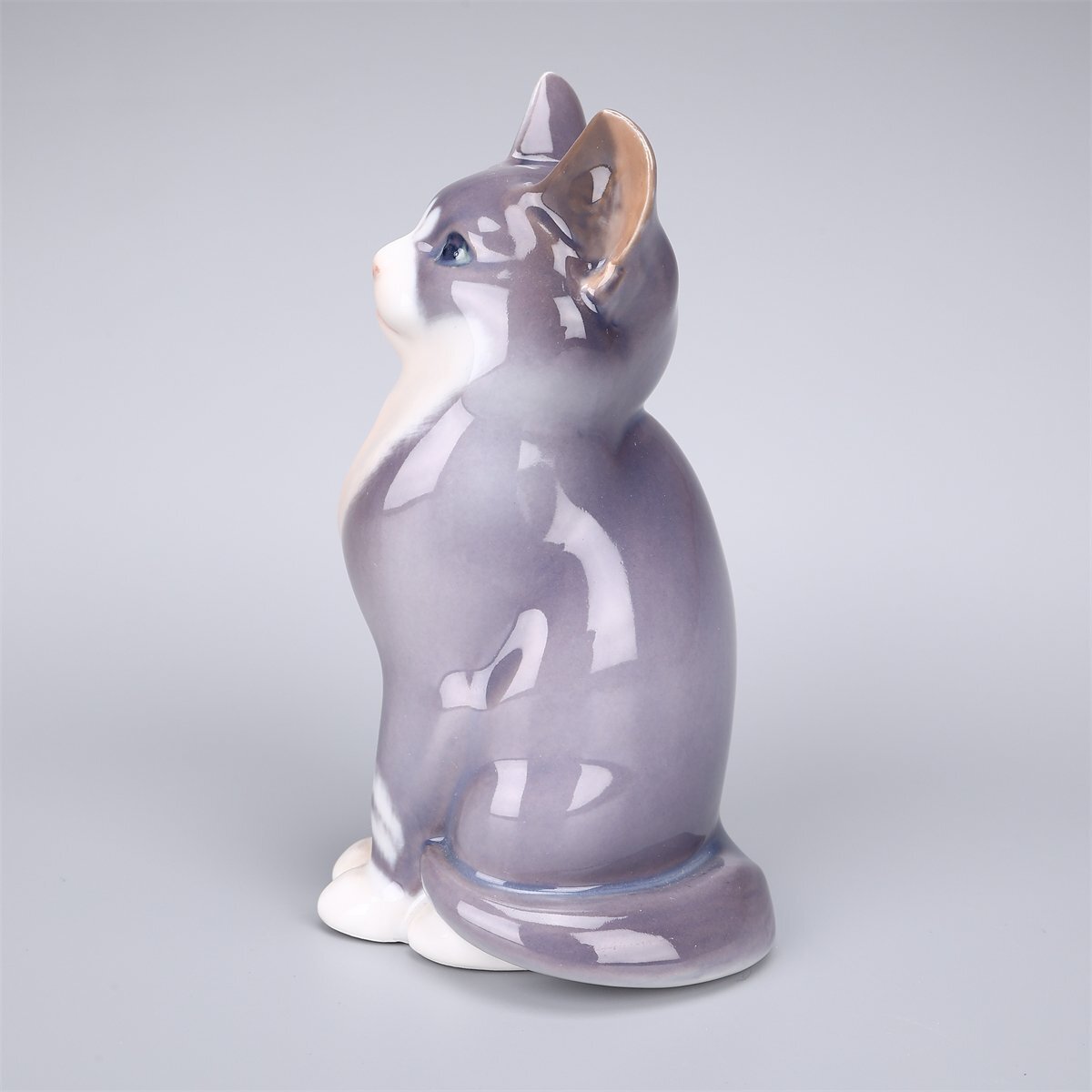 【吉】CK863 ROYAL COPENHARGEN 【ロイヤルコペンハーゲン】 フィギュリン 磁器人形 貓 置物 高13㎝／箱付 美品！