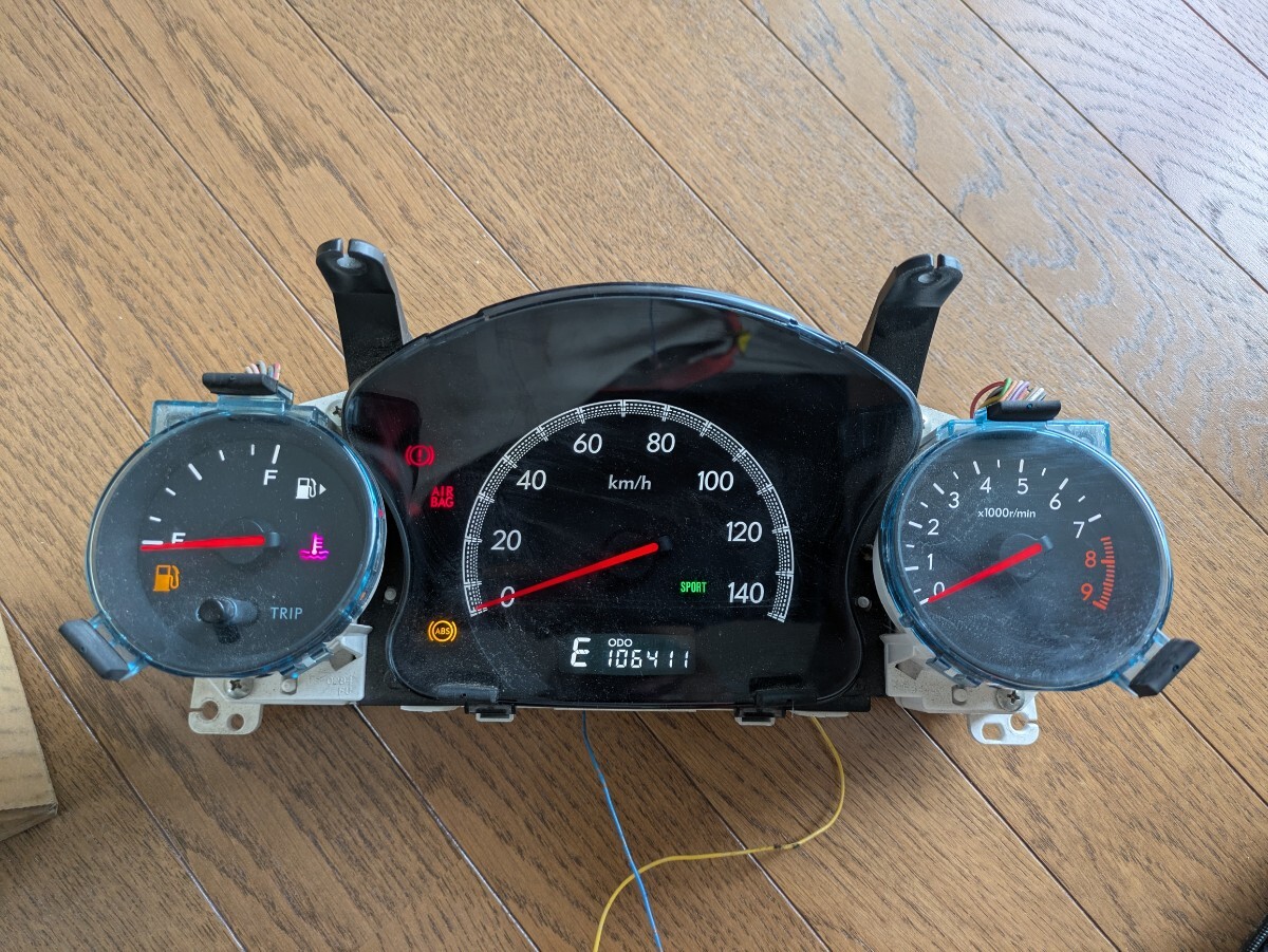 スバル ステラ カスタムRS 純正 メーター タコメーター付三眼メーター 85014KJ030 動作確認(rèn)済み RC1 RC2 RN1 RN2 RJ1 RJ2 