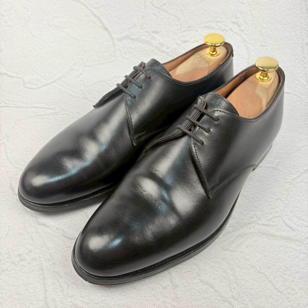 【良品】Crockett&Jones クロケットアンドジョーンズ ポールスミス別注 プレーン 外羽根 黒 ブラック 6 24.5cm ビジネス ドレス カジュアル