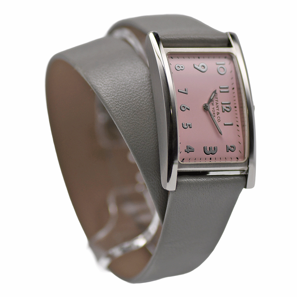ティファニー TIFFANY＆Co. イーストウエスト ミニ 37093335 クォーツ スクエア型 レディース 腕時(shí)計(jì) 交換用レザーストラップ付き 中古