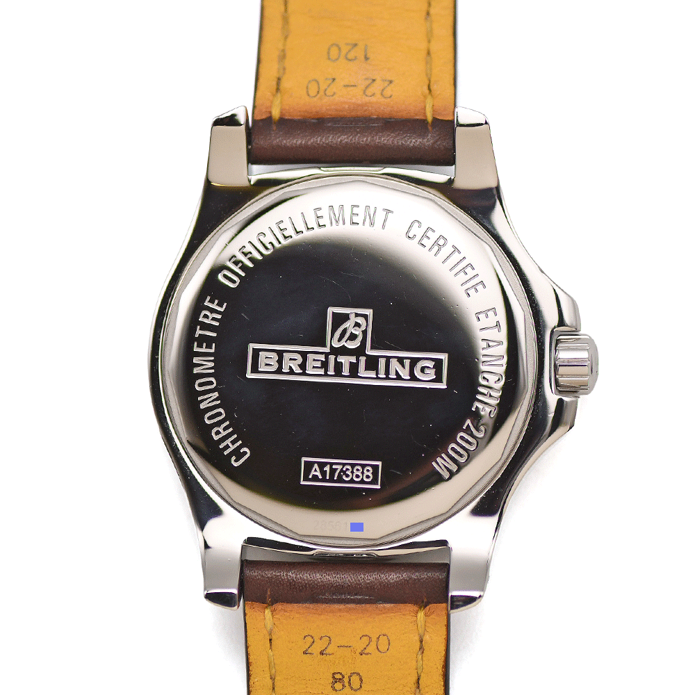 ブライトリング BREITLING コルト オートマティック 44 A17388 自動巻 クロノメーター SS/レザー 200m防水 メンズ 男性用 腕時計 中古