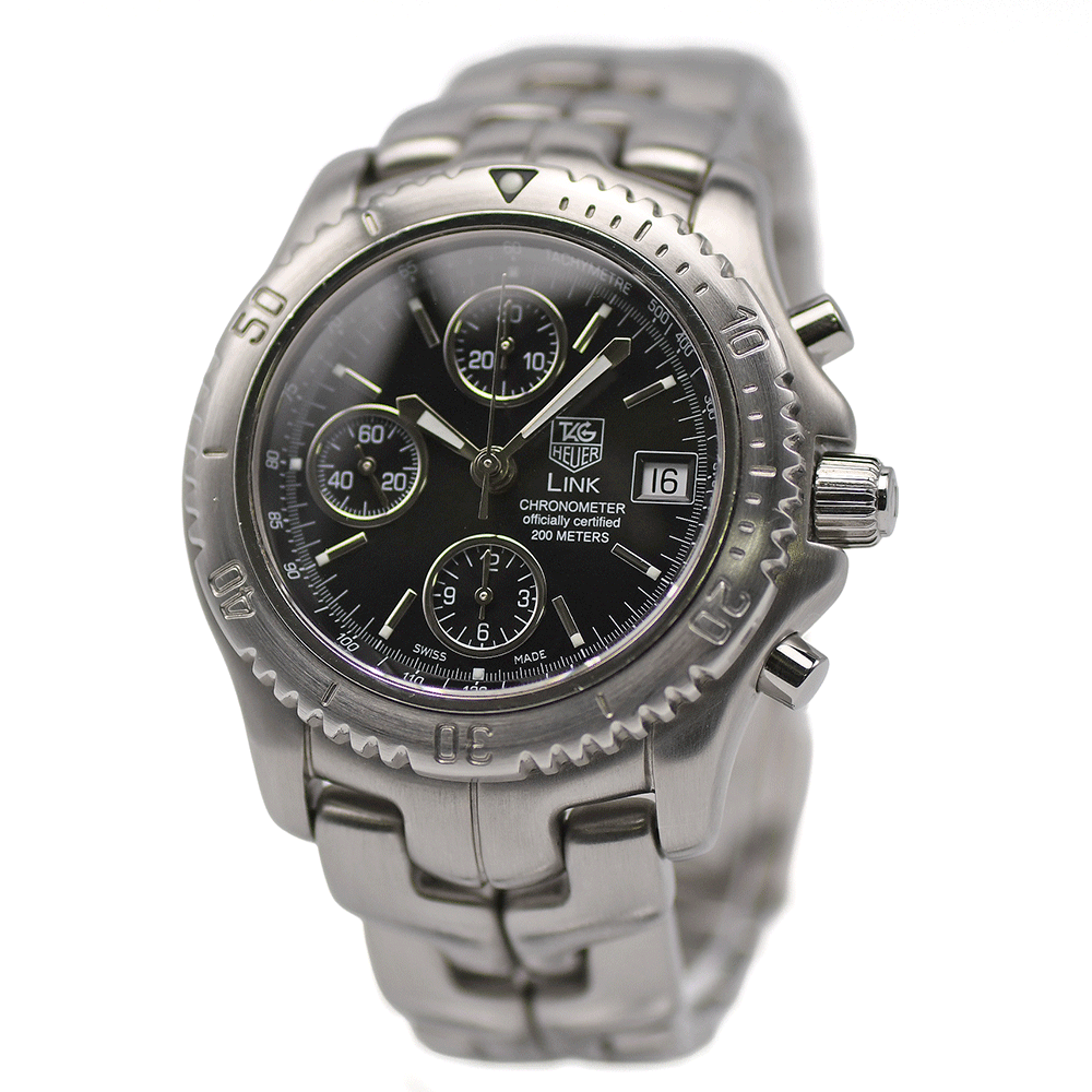  TAG Heuer TAG Heuer ссылка хронограф автоматический CT5111.BA0550 самозаводящиеся часы 200m водонепроницаемый мужской джентльмен для мужской наручные часы б/у 