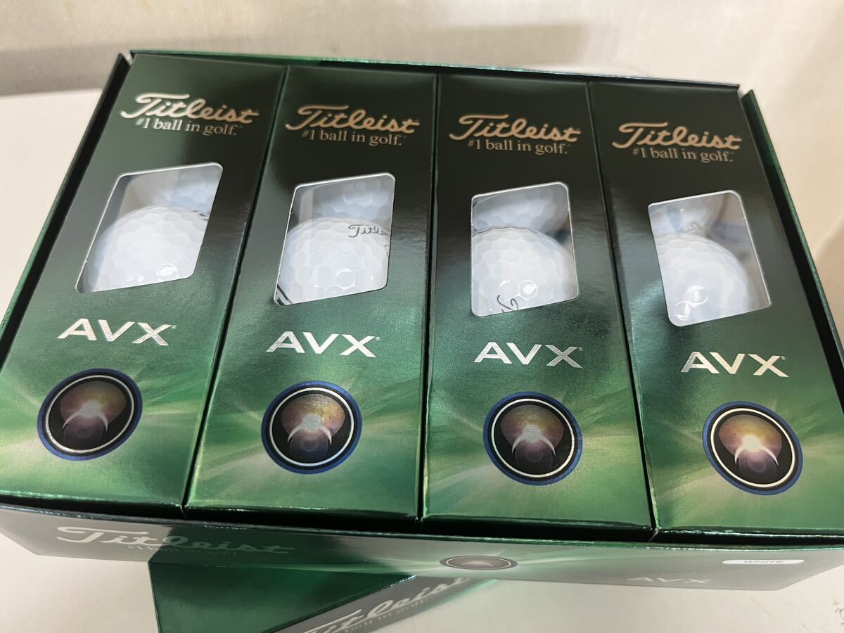  2024 NEW タイトリスト AVX ボール ホワイト 2ダース (24球)　送料無料