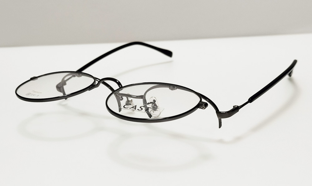 キャスト CAST 跳ね上げ式 ボストン チタン メガネ フレーム 3222 単式/復式　グレー/ブラック