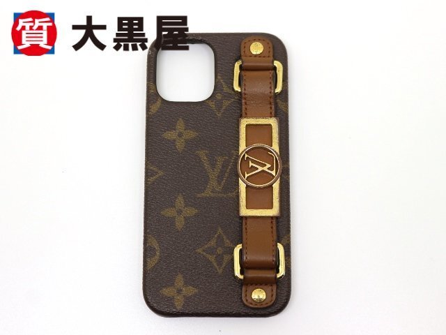 [ daikokuya магазин 82]LOUIS VUITTON Louis Vuitton IPHONE бампер do-fi-n монограмма 12/12Pro Brown смартфон кейс б/у текущее состояние распродажа 