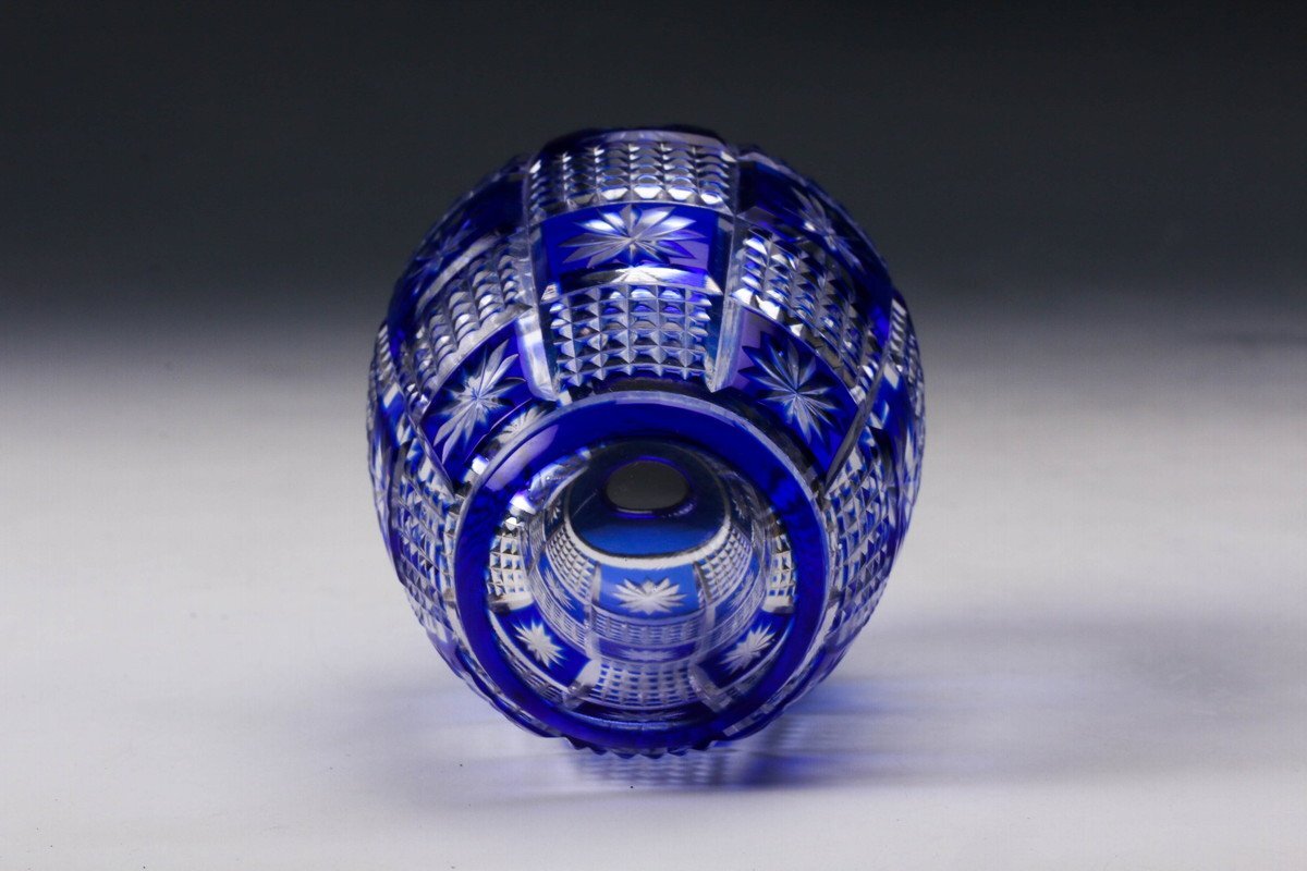 SAG】星野工房 義山切子茶入 共箱 仕覆(正法寺緞子) 茶道具 本物
