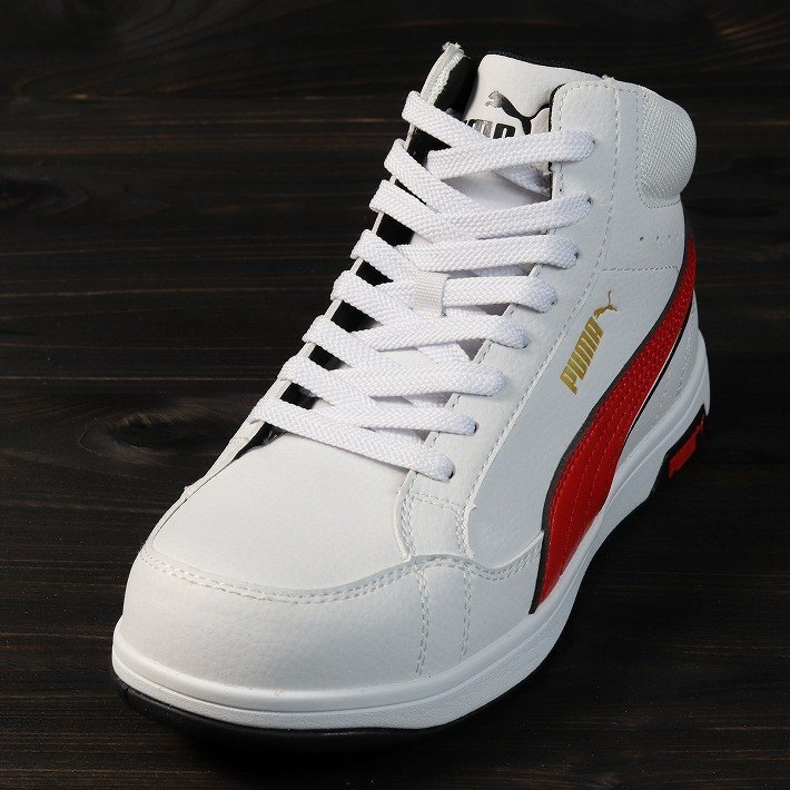 PUMA プーマ 安全靴 メンズ エアツイスト スニーカー セーフティー ブランド 63.208.0 ホワイト ミッド 26.5cm / 新品 1円 スタート