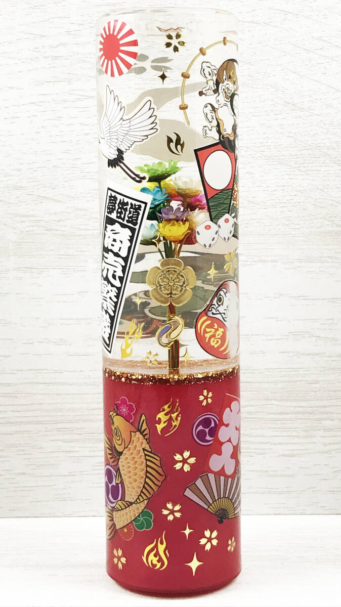 180mm 水中花 シフトノブ ロング 商売繁盛 招き貓 風神雷神 月見 達磨 大入 昇鯉 鶴 和柄 ワンオフ トラック野郎 舊車 當時 デコトラ