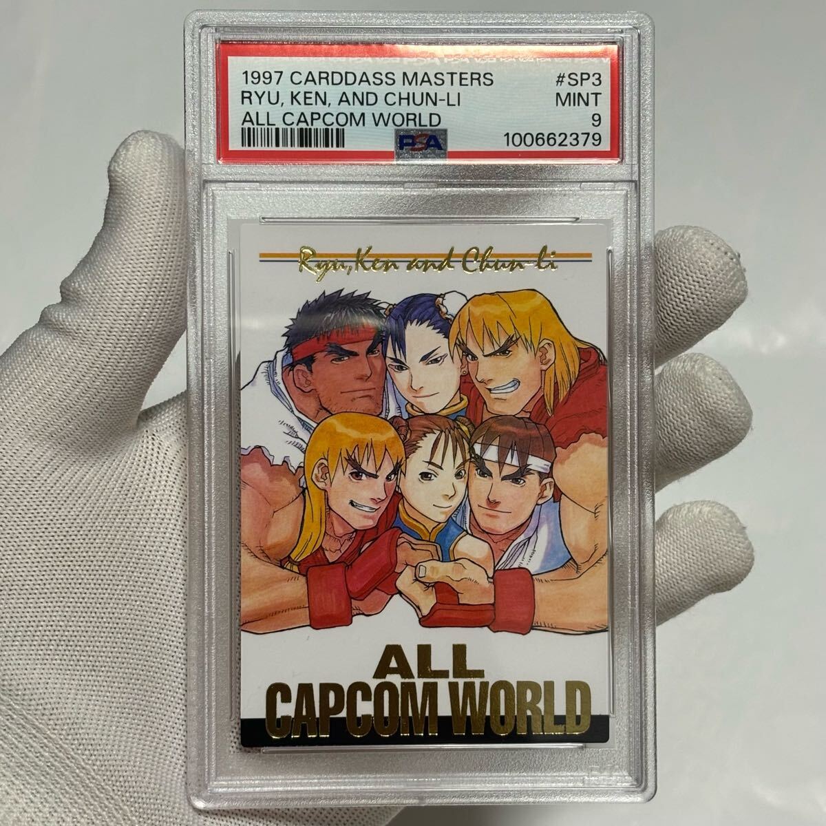 1997 psa ALL CAPCOM WORLD Carddas тормозные колодки zsp3 Street Fighter -тактный 2 весна красота psa9 psa10 исходная картина 