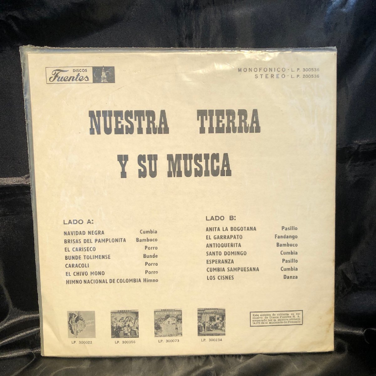 Various / Nuestra Tierra Y Su Musica LP Discos Fuentes