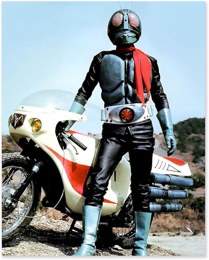 油絵畫 アートポスター 仮面ライダー舊1號(hào) 40cm×50cm 新品?未開封