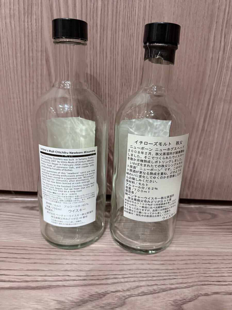 Ichiro's Malt イチローズモルトウイスキー 空ボトル 空瓶 2本