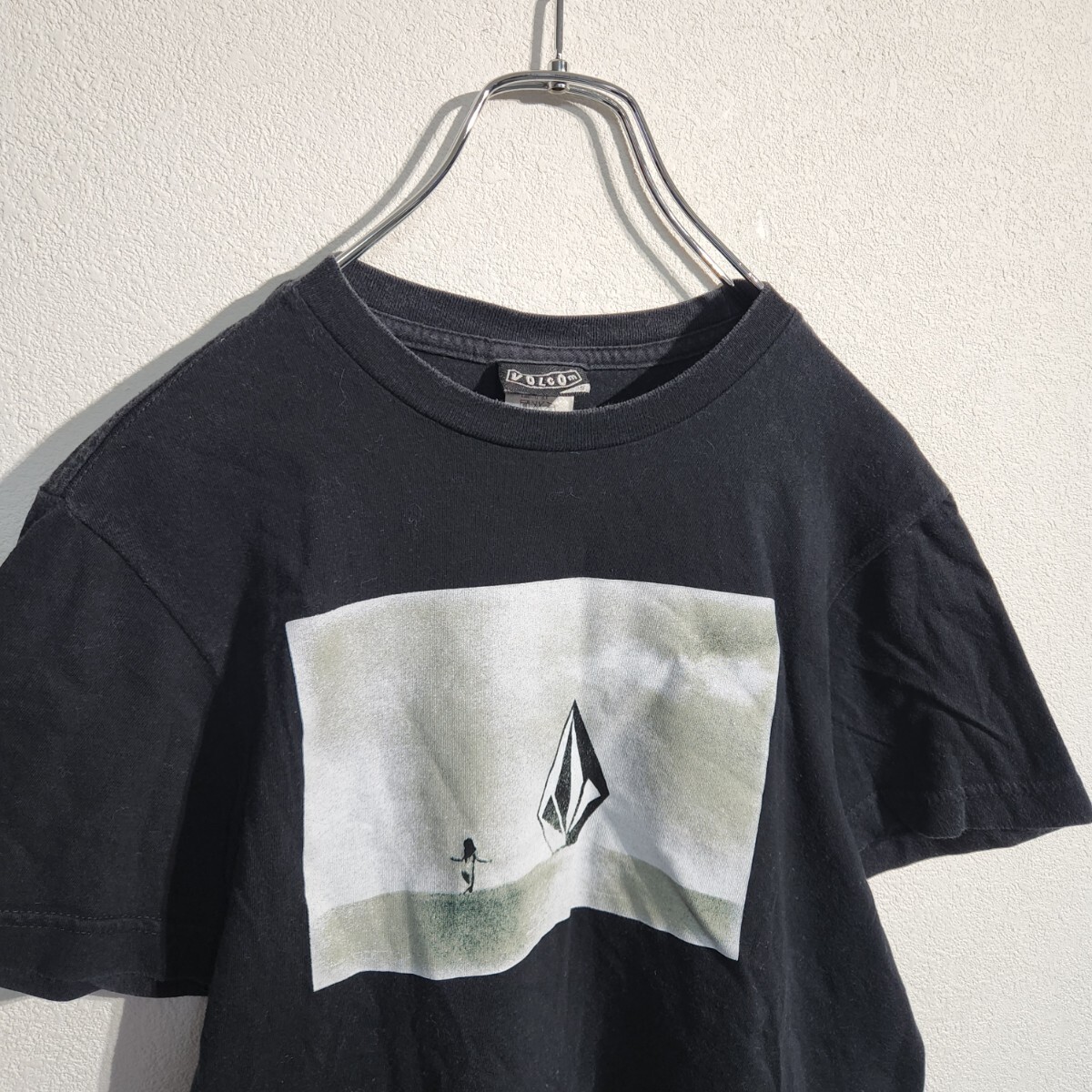 VOLCOM Volcom Short рукав принт футболка короткий рукав чёрный размер S большой размер большой Silhouette 90s