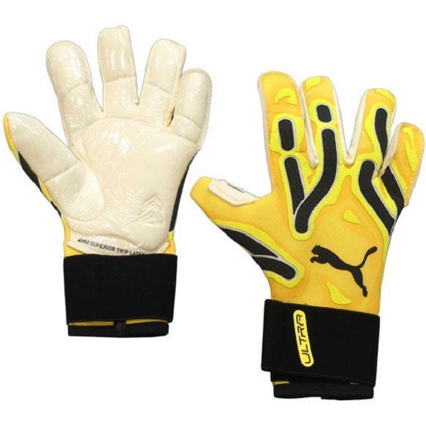 プーマ ウルトラアルティメットハイブリッド サッカーキーパーグローブ 7号 イエロー/ブラック ULTRA ULTIMATE GKグローブ ゴールキーパー_画像1
