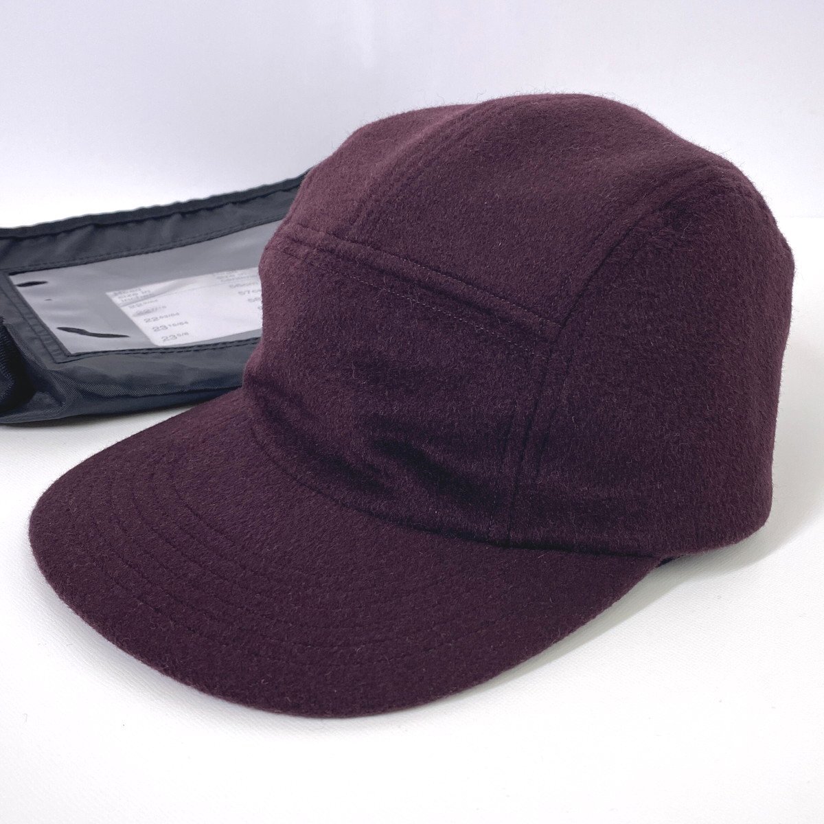 COMES AND GOES カムズアンドゴーズ CASHMERE 65 カシミヤウール ジェットキャップ ワイン 帽子 LA2882_画像1