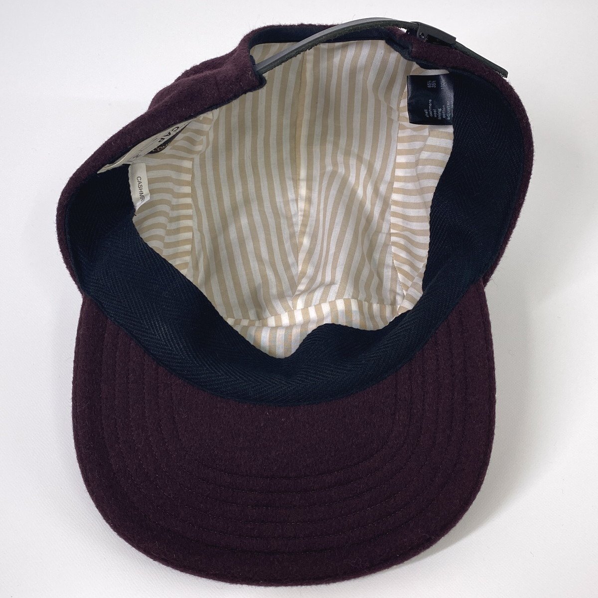 COMES AND GOES カムズアンドゴーズ CASHMERE 65 カシミヤウール ジェットキャップ ワイン 帽子 LA2882_画像4