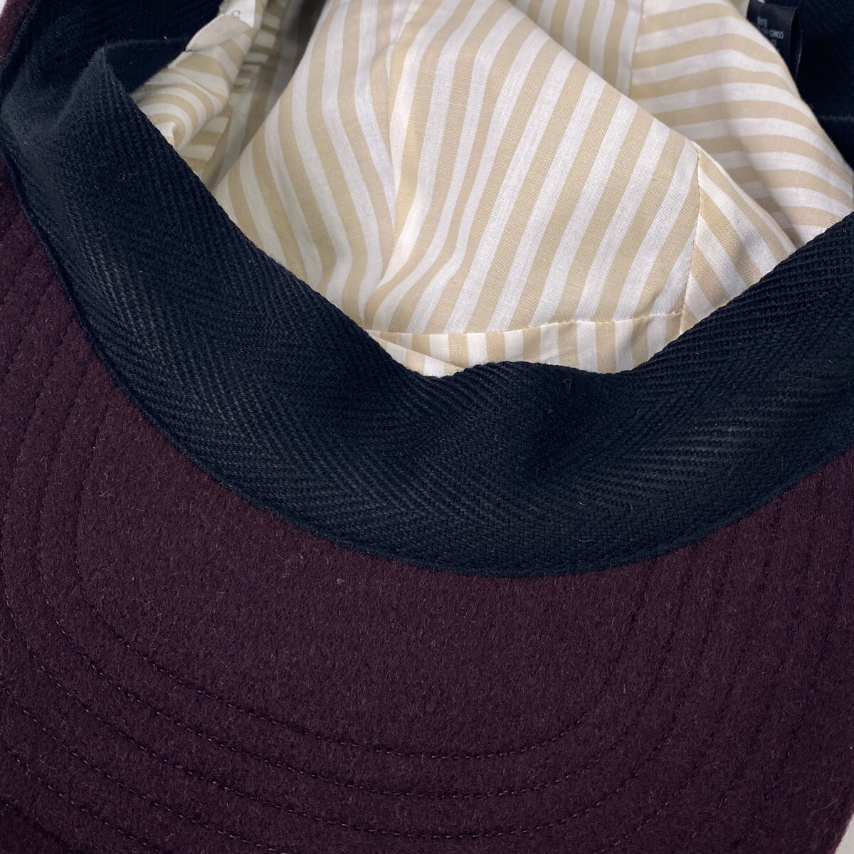 COMES AND GOES カムズアンドゴーズ CASHMERE 65 カシミヤウール ジェットキャップ ワイン 帽子 LA2882_画像7