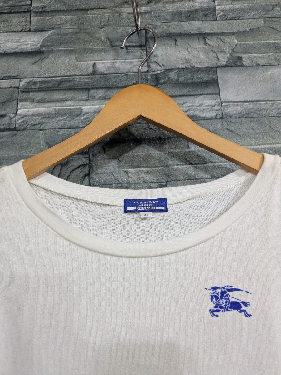 ●送料無料★BURBERRY　バーバリー　BLUE LABEL　ブルーレーベル　半袖　 カットソー　 Tシャツ　トップス　レディース　サイズ36