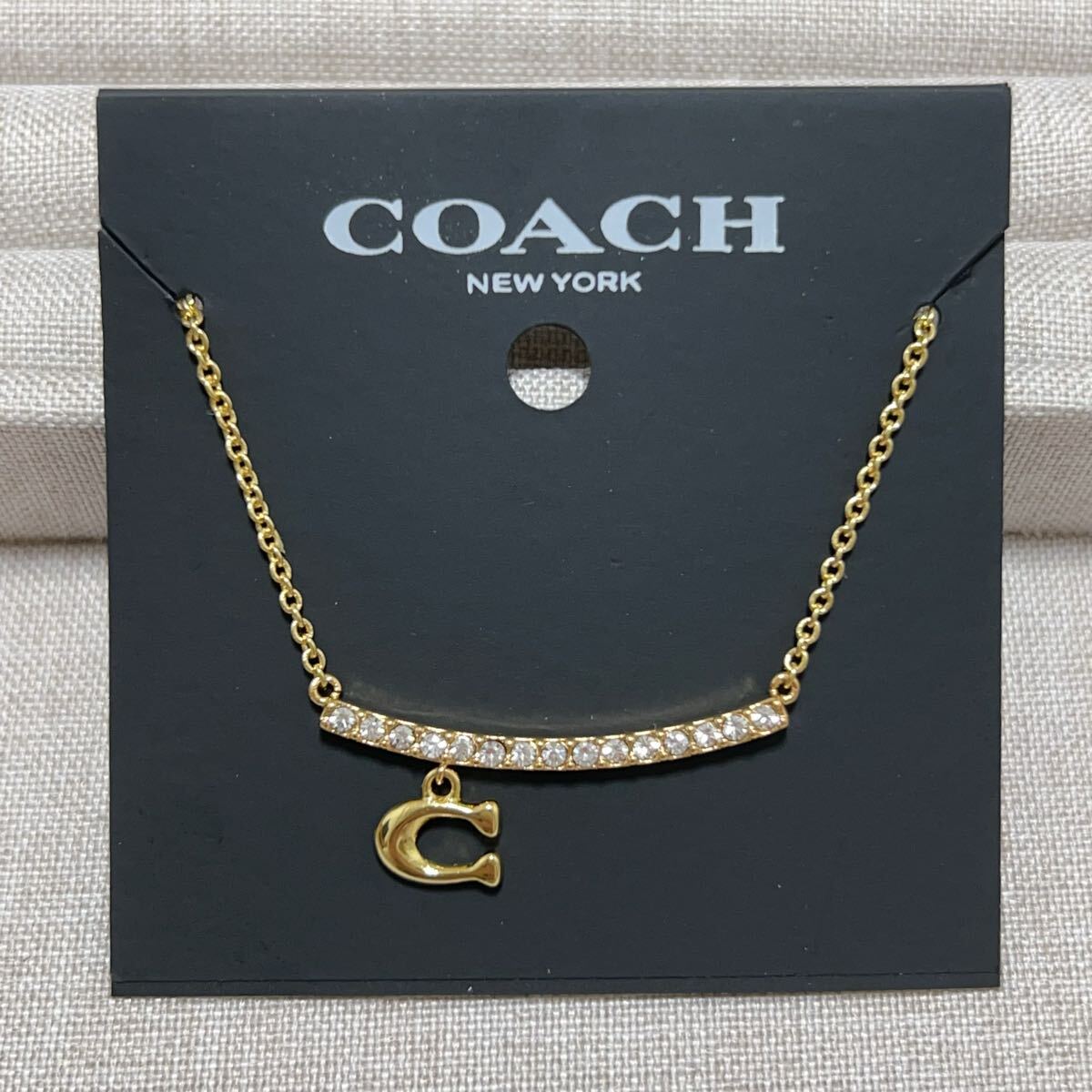 新品未使用　COACH コーチ　ネックレス　クリスタル