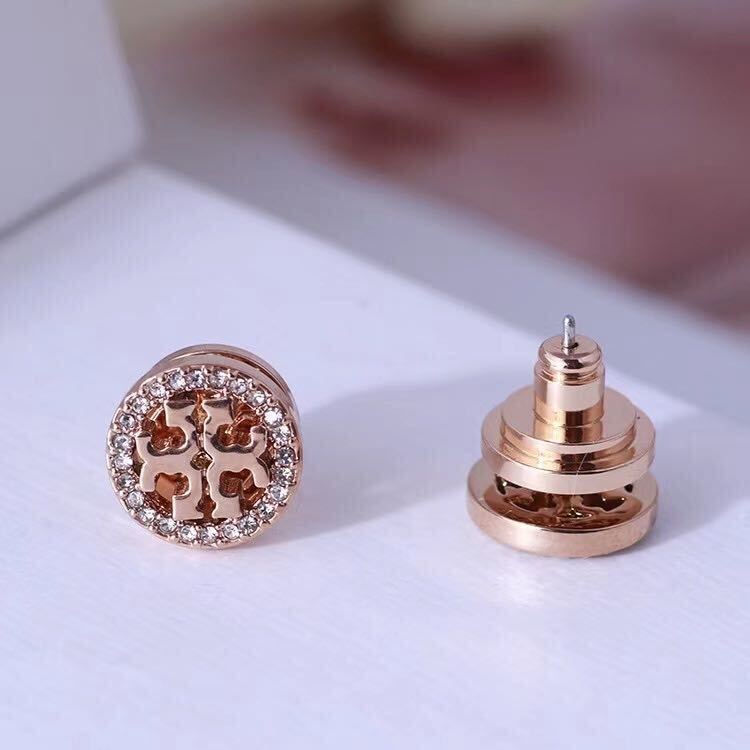 新品　TB010-02 Tory Burch トリーバーチ　定番　キラ　ロゴピアス　ゴールドピンク