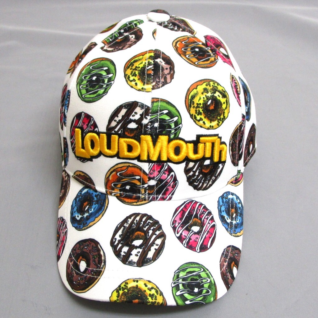 ラウドマウス キャップ(763-902-1)Happy Rings 365★送料無料 LoudMouth フリーサイズ ゴルフキャップ ハッピー リング ドーナツ 総柄