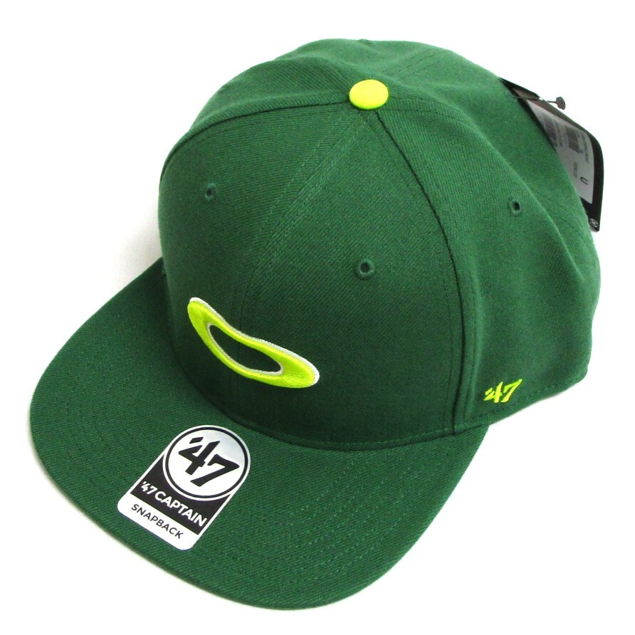 オークリー キャップ FOS901222-78S ビリジアン 47ブランド★2024年モデル 送料無(wú)料 OAKLEY B1B 平つば viridian フラットビル グリーン