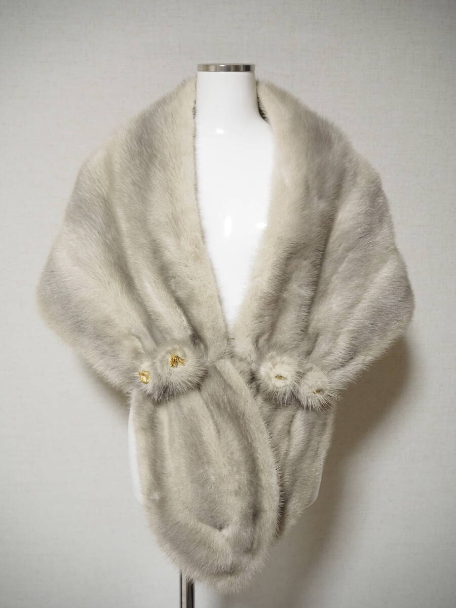■サファイアミンク■ショール■43cmｘ160cm■SAGAROYAL■レアデザイン■