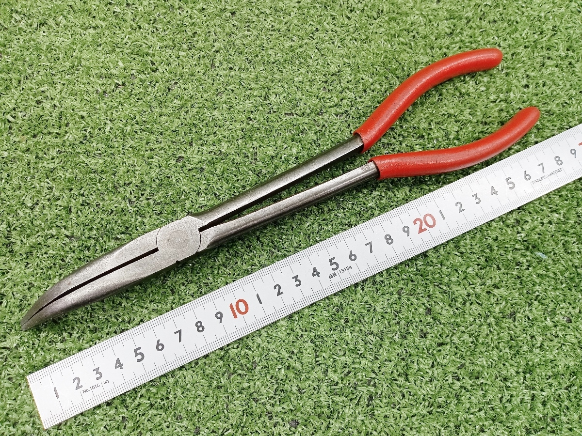 中古 メーカー不明 ロングノーズプライヤー 全長(zhǎng)約 280mm