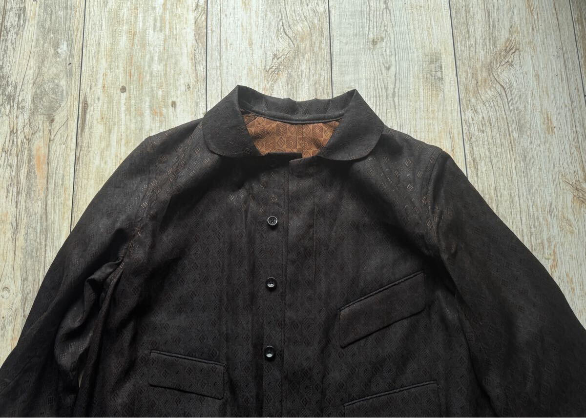 別注品☆シルク100% ANATOMICA ARTHUR COAT サイズ36 アーサー アルチュール コート アナトミカ 著物　ステンカラーコート　