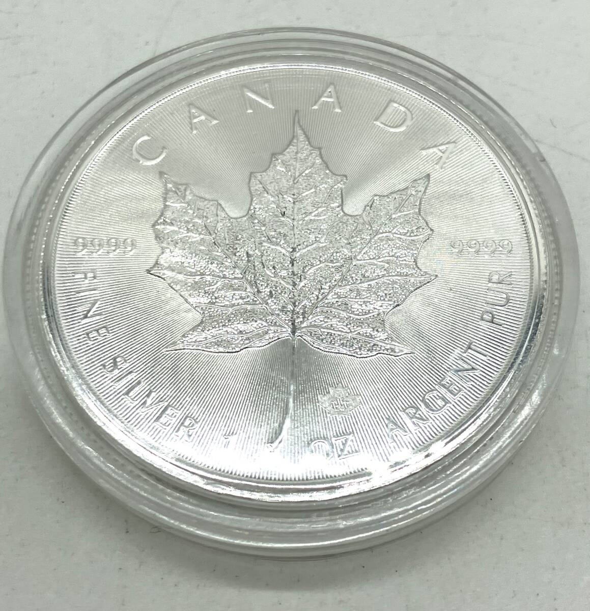 17585】2024年メイプルリーフ銀貨1オンスカプセルケース入(金