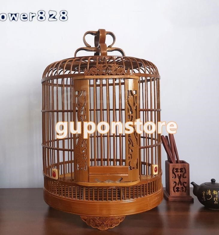  прекрасный товар появление * клетка для птиц дерево резьба по дереву скульптура бамбук производства бамбук умение античный из дерева птица . изделие прикладного искусства дракон 