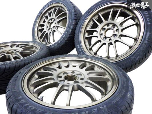 ★希少 絶版★ RAYS レイズ VR RE30 16インチ 6.5J +45 PCD 100 4H 195/45Ｒ16 タイヤ付 ホイール 4本 ロードスター シビック MR-S 棚37D