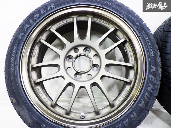 ★希少 絶版★ RAYS レイズ VR RE30 16インチ 6.5J +45 PCD 100 4H 195/45Ｒ16 タイヤ付 ホイール 4本 ロードスター シビック MR-S 棚37D