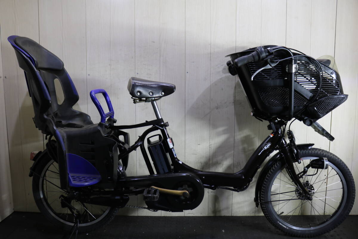 現行美品!ヤマハPAS Kiss mini X982-0004 20インチ リチウム 8.7AH 3段 LED 黒色 電動アシスト自転車