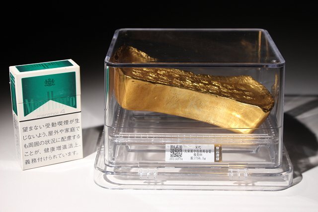 インポート・海外人気ブランド ☆百合☆宋時代 重量1756.5g ケース入り 大宋刻字伍拾二金錠 金製
