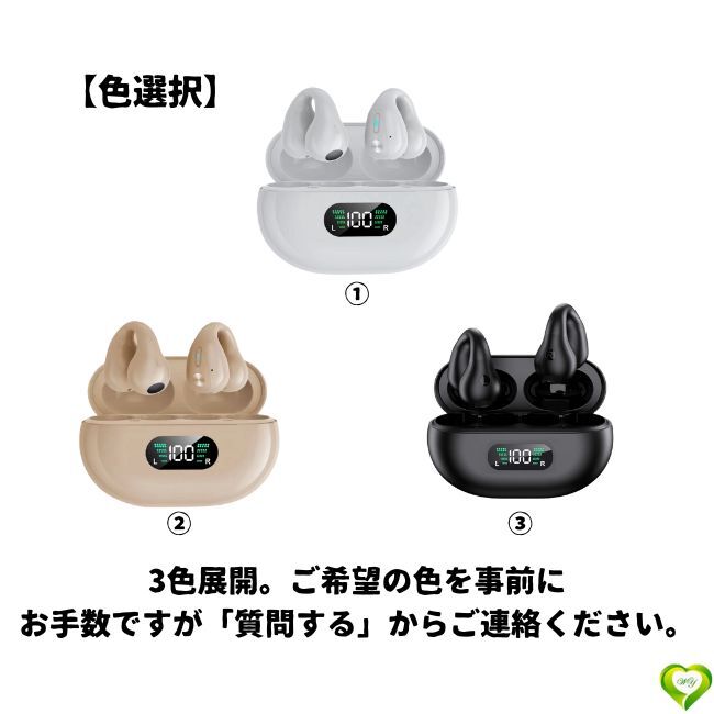【落ちない！耳にフィットする開放感】耳掛け式イヤホン ワイヤレスイヤホン 外の音 聞こえる 挟む クリップ 耳 人気 おすすめ_画像2
